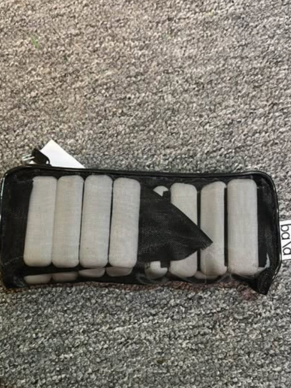 Pack of 2 1 pound bala bands black and white with carry bag